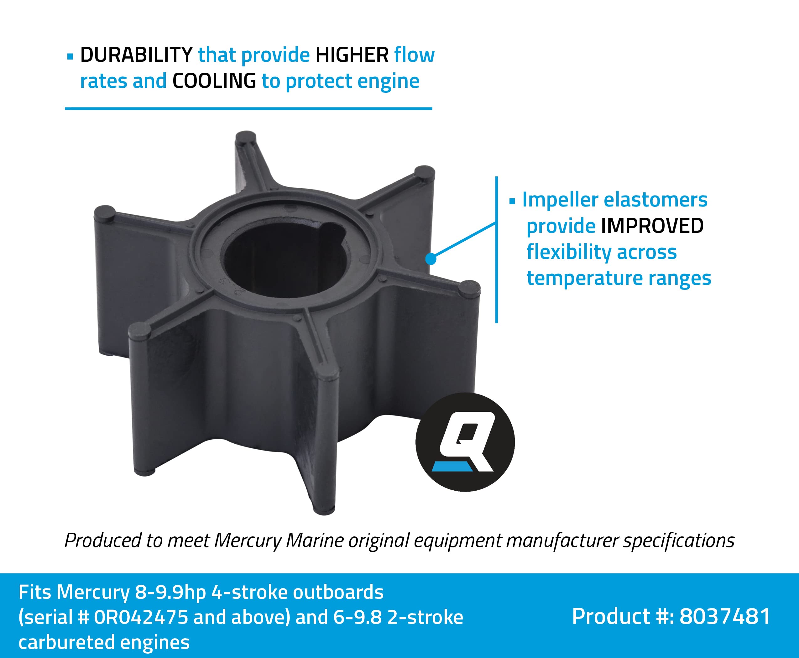 OEM Quicksilver/Mercury F8-15 4-Stroke O/B Impeller 47-42038Q02