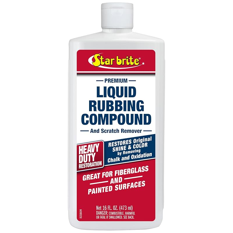 Composto Líquido para Polimento STAR BRITE para Oxidação Média e Intensa em Fibra de Vidro, Metal e Superfícies Pintadas, Frasco de 454 g
