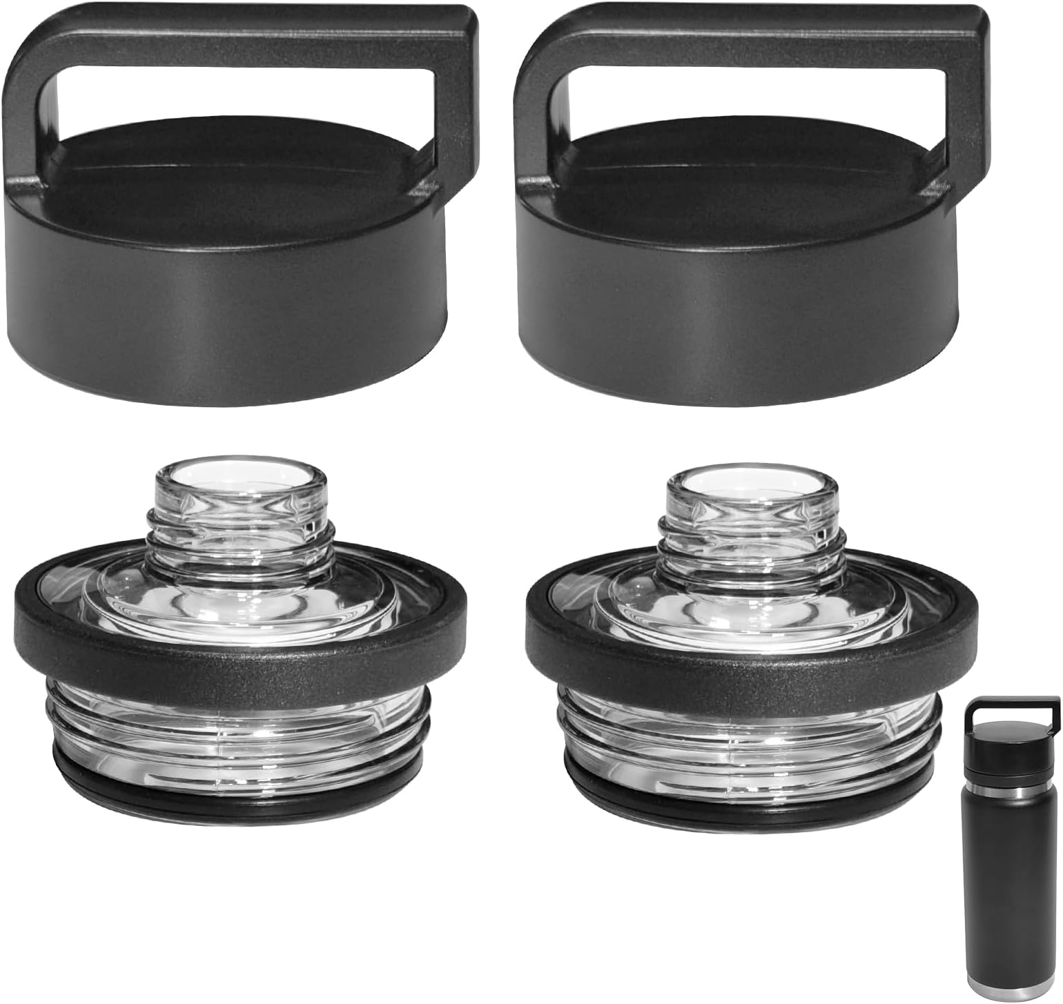 Yeti Chug Cap Replacement - Compatible with Yeti Rambler Water Bottles (18/26/36/46/64 OZ), Dishwasher Safe (2 Pack)