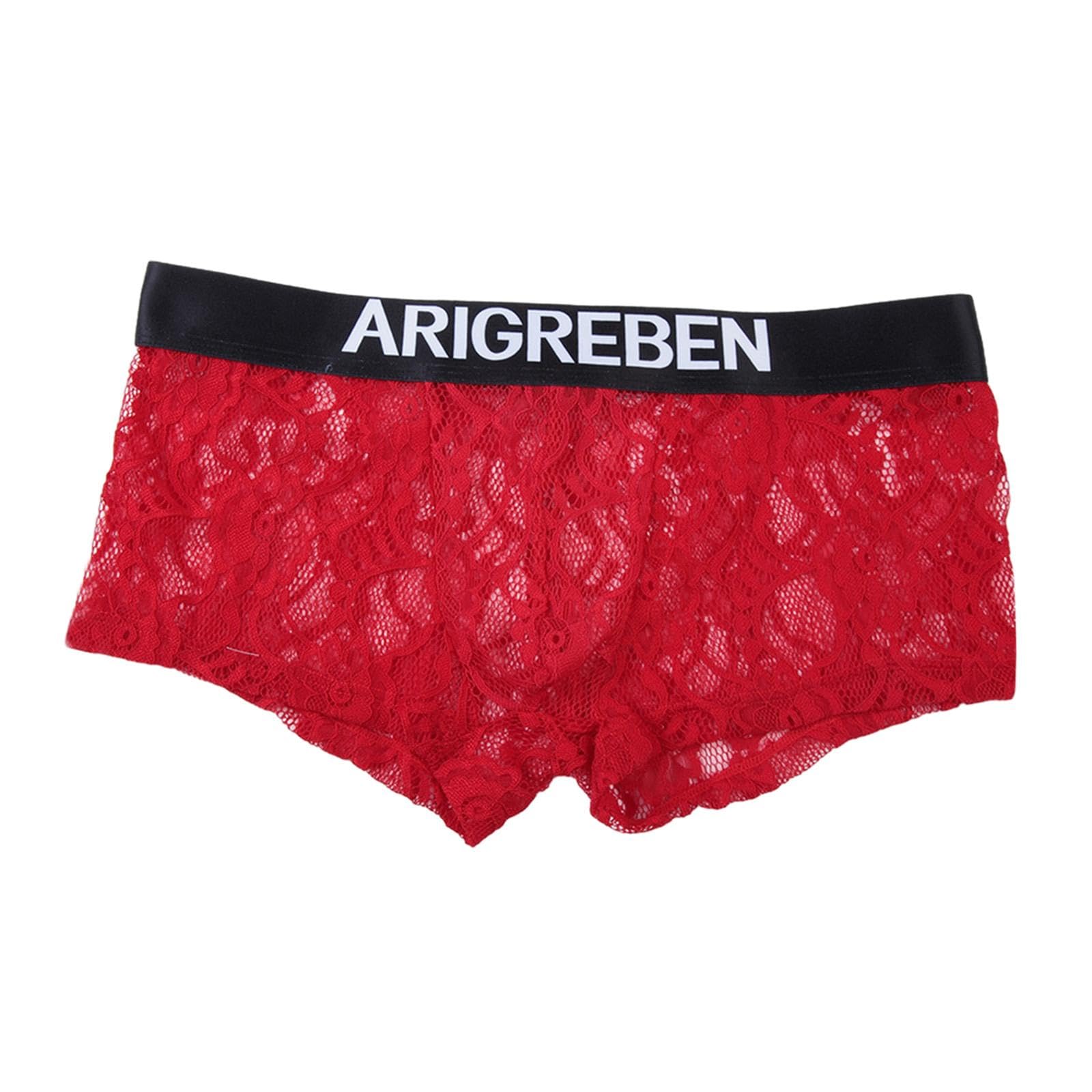 Men's Lace Briefs Thin Lingerie Breathable Mens Lace Underwear for Men Gifts XXL-image-41