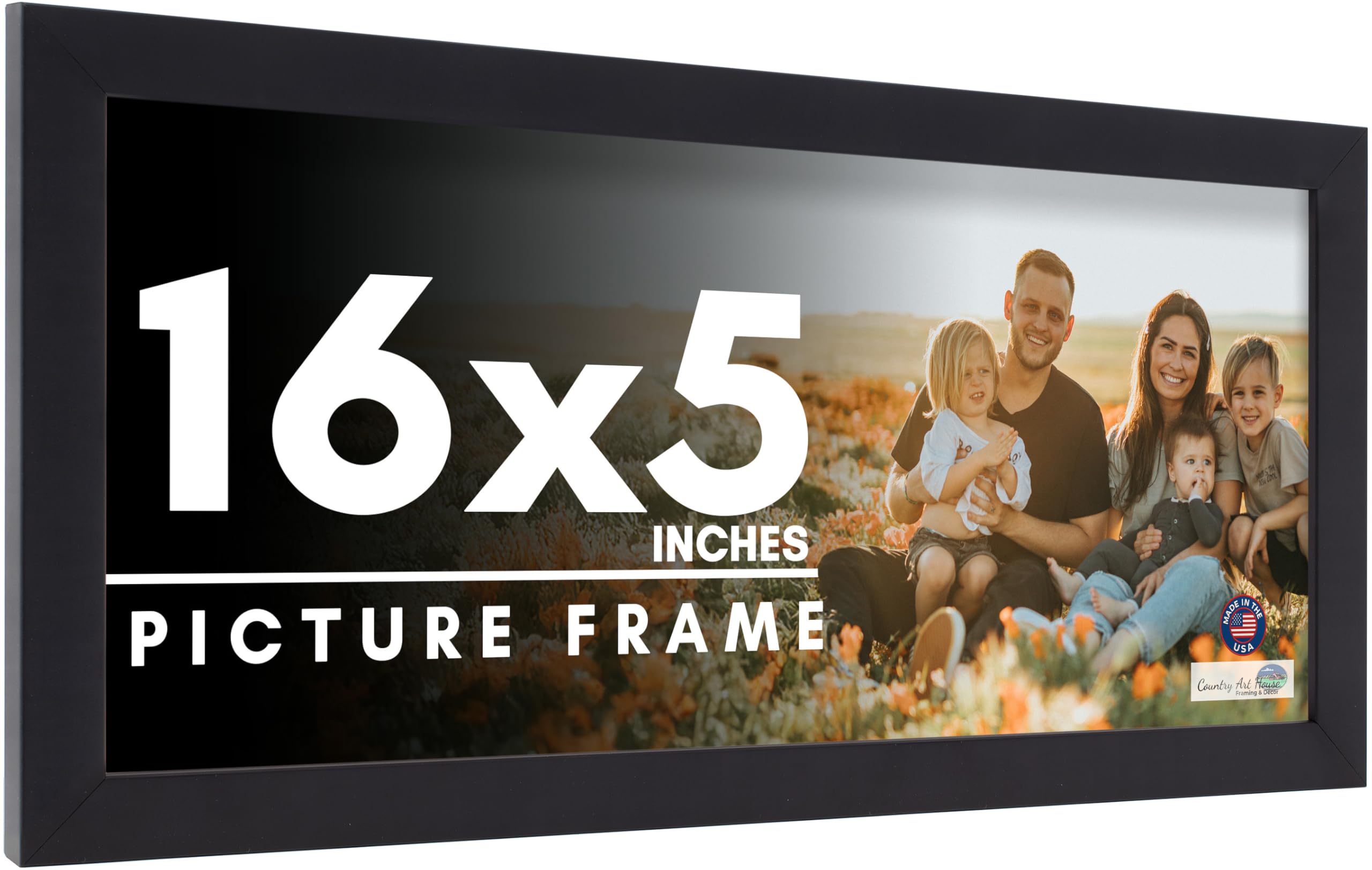 Amazon.co.jp: 16x5 フレーム ブラック 写真フレーム - 完全なモダンな