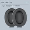Almohadillas para Sony WH-1000XM5 - negro | para auriculares inalámbricos con cancelación de ruido Sony WH-1000XM5, hechas de cuero proteico suave y espuma viscoelástica reductora de ruido 7