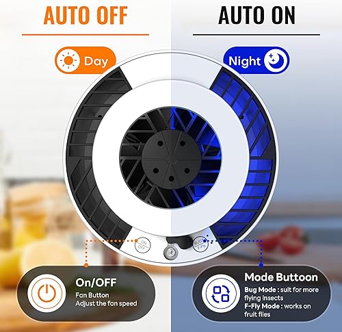 Miniatura 4 de Mosalogic - Trampa para moscas de frutas para interiores Trampas de mosquitos para uso en casa Atrapa y mata moscas de frutas, mosquitos, plantas y