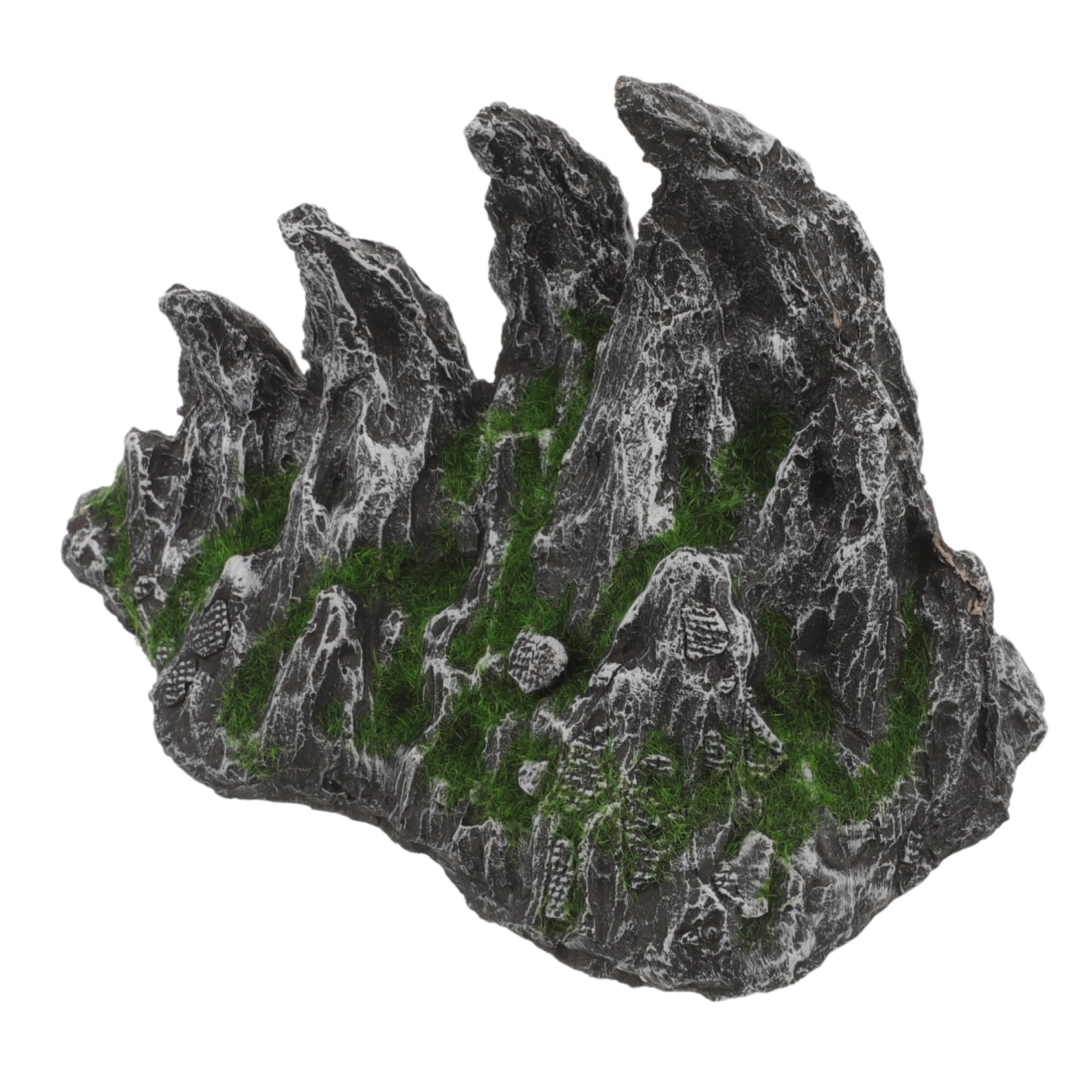 Cabilock 3pcs Fish Tank Accessories Decorations Realistic Mountain Flour Decor for Aquarium