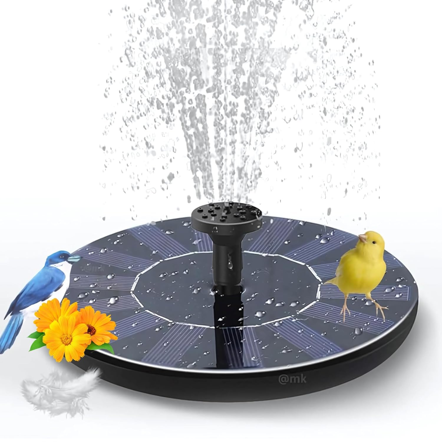 Drumstone 𝟭𝟓-𝐘𝐞𝐚𝐫 𝐖𝐚𝐫𝐫𝐚𝐧𝐭𝐲 - Solar Floating Water Pump – 5V 1.3W Automatic Fountain for Garden, Patio, Pond & Pool, Quiet Operation, Easy Setup, Durable (𝐁𝐥𝐚𝐜𝐤, Round Design)-image-48