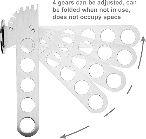 Miniatura 3 de Perchero plegable para colgar ropa montado en la pared, colgador de ropa de pared retráctil, brazo oscilante para interiores y exteriores, colgador