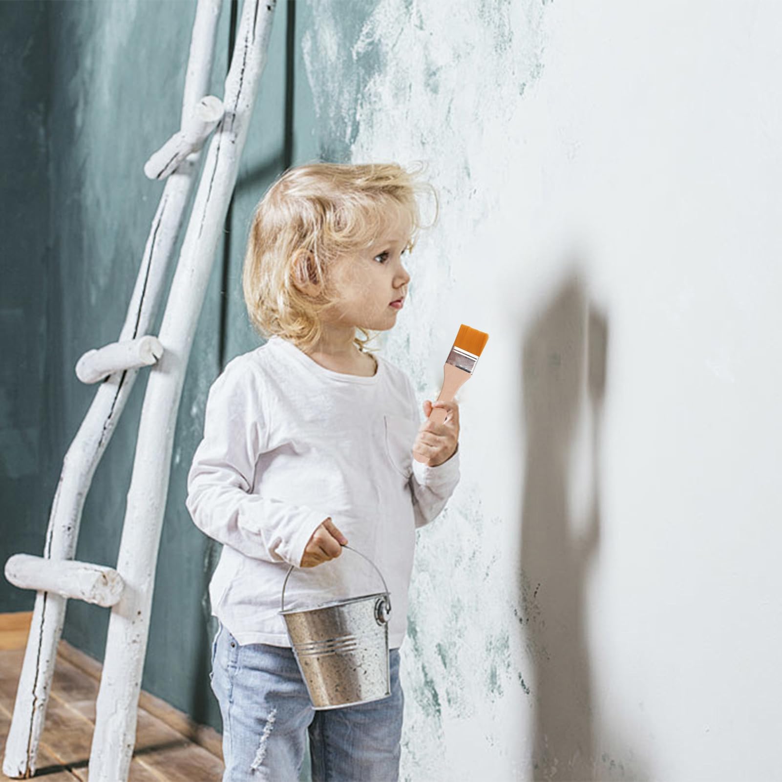 9 Pezzi Pennello Pittura,Pennelli,Pennello,Pennelli Pittura,Pennello Pittura Muro,Set Pennelli,Pennelli per Legno,Pennello per Legno,per Pittura,Bricolage,Pulizia Della Polvere(15/25/30mm)