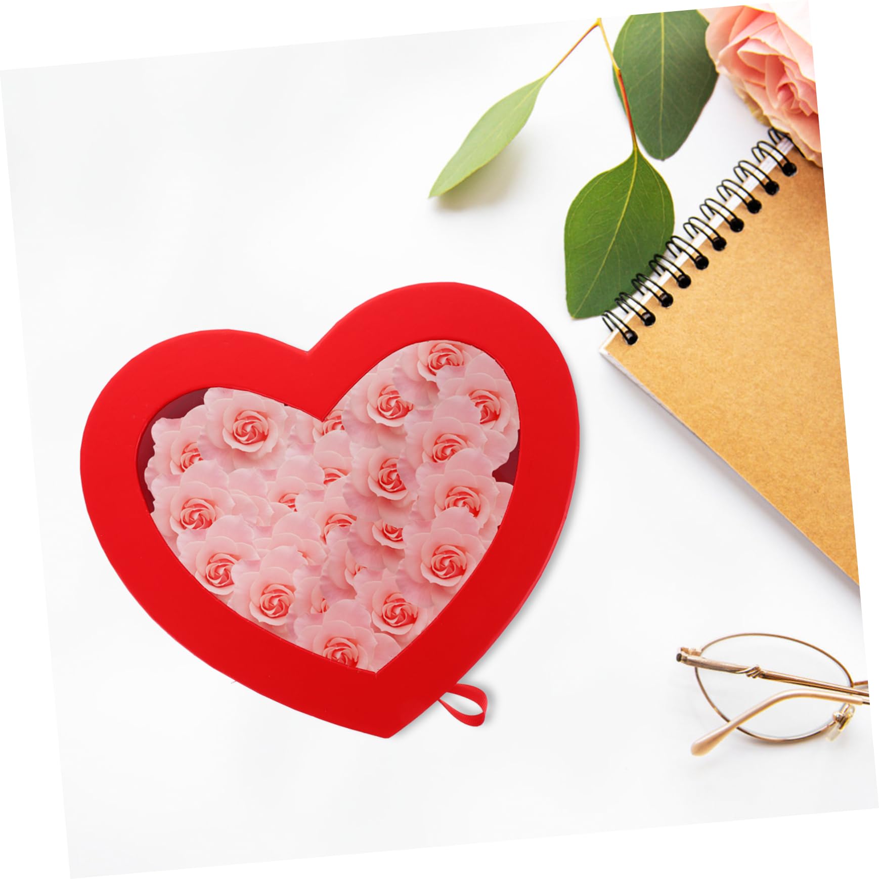 Healeved 2stücke Herzförmige Geschenkbox Mit Doppelter Drehfunktion Hochwertige Blumenbox Für Hochzeiten Geburtstage Und Valentinstag Für Präsentation Von Konservierten Blumen Und