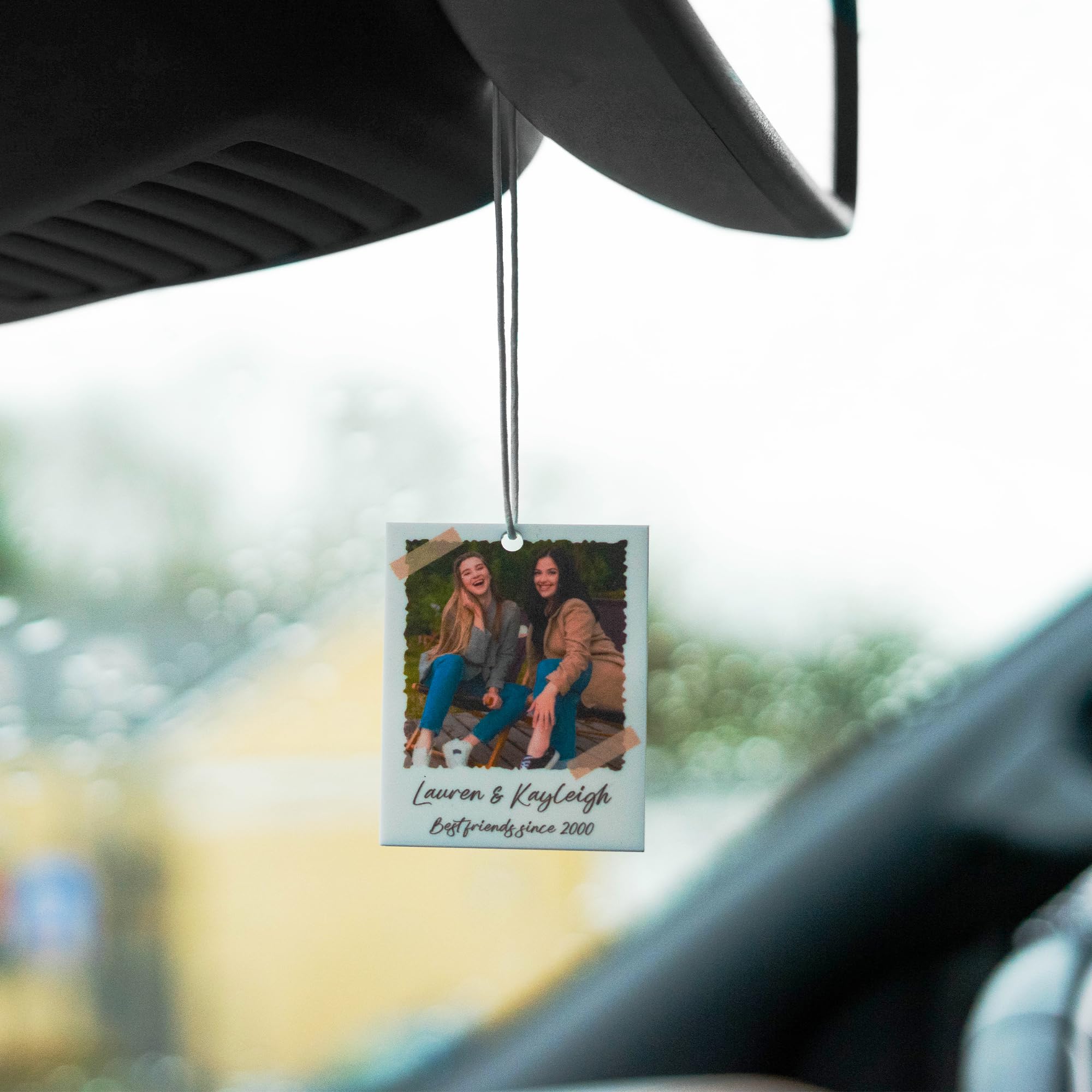 So Bespoke Personalised Photo Car Ornament Scrap Book Quirky Hanging Car Polaroid Any Image Driving Test Pass Gift Idea First Car Charm Gift