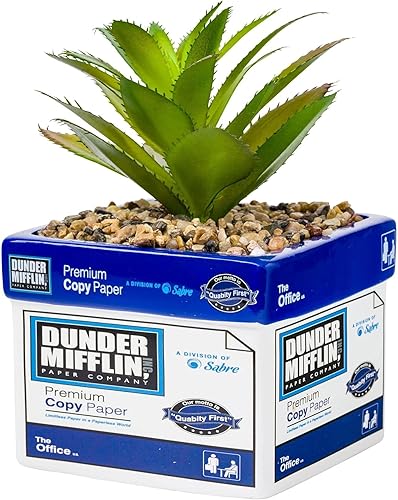 Silver Buffalo The Office Dunder Mifflin - Caja de papel decorativa artificial de cerámica Batman,Dunder Mifflin,Logotipo de Friends Central