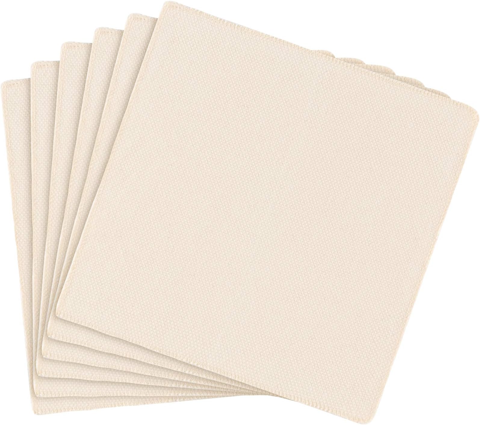 6 Pieces Punch Needle Cloth Linen Needlework Fabric Punch Needle Embroidery Fabric for DIY Handmade Embroidery Art Crafts Gifts