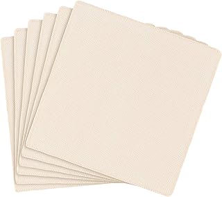 6 Pieces Punch Needle Fabric, 11 x 11 Inch Embroidery Fabric, Needlework Fabric Monks Cloth Punch Needle Embroidery Fabric...