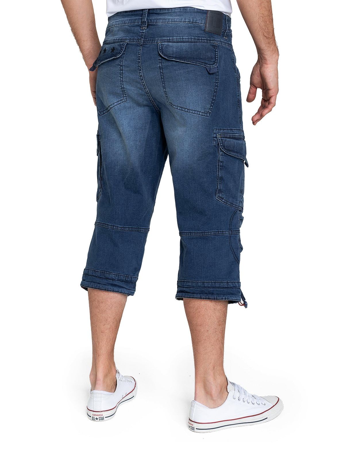 Timezone Herren 3/4 Cargo Jeans Loose MILESTZ Short Mid Waist Loose Fit W30-W40