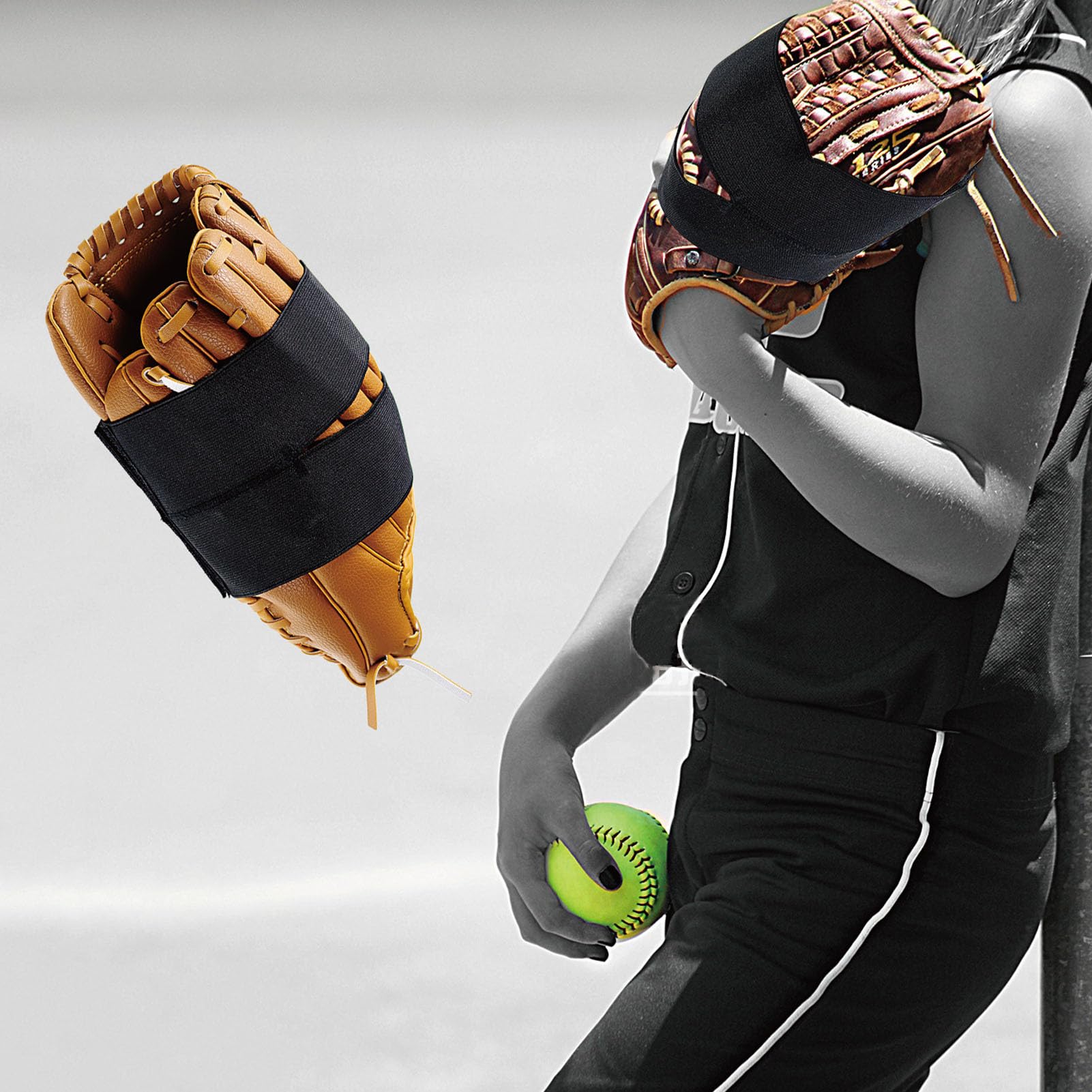 Baseballhandschuh-Gurt | Elastischer Softball-Handschuhriemen, elastischer -Up-Prozess, Softball-Handschuhformer | Handschuh-Befestigungsschlaufe