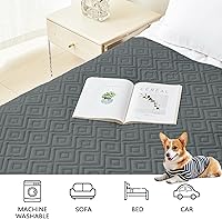 Vista 7 de hyha Manta impermeable para perro, manta suave para cama de perro, manta para mascotas, funda de sofá impermeable lavable para perros, fundas Gris