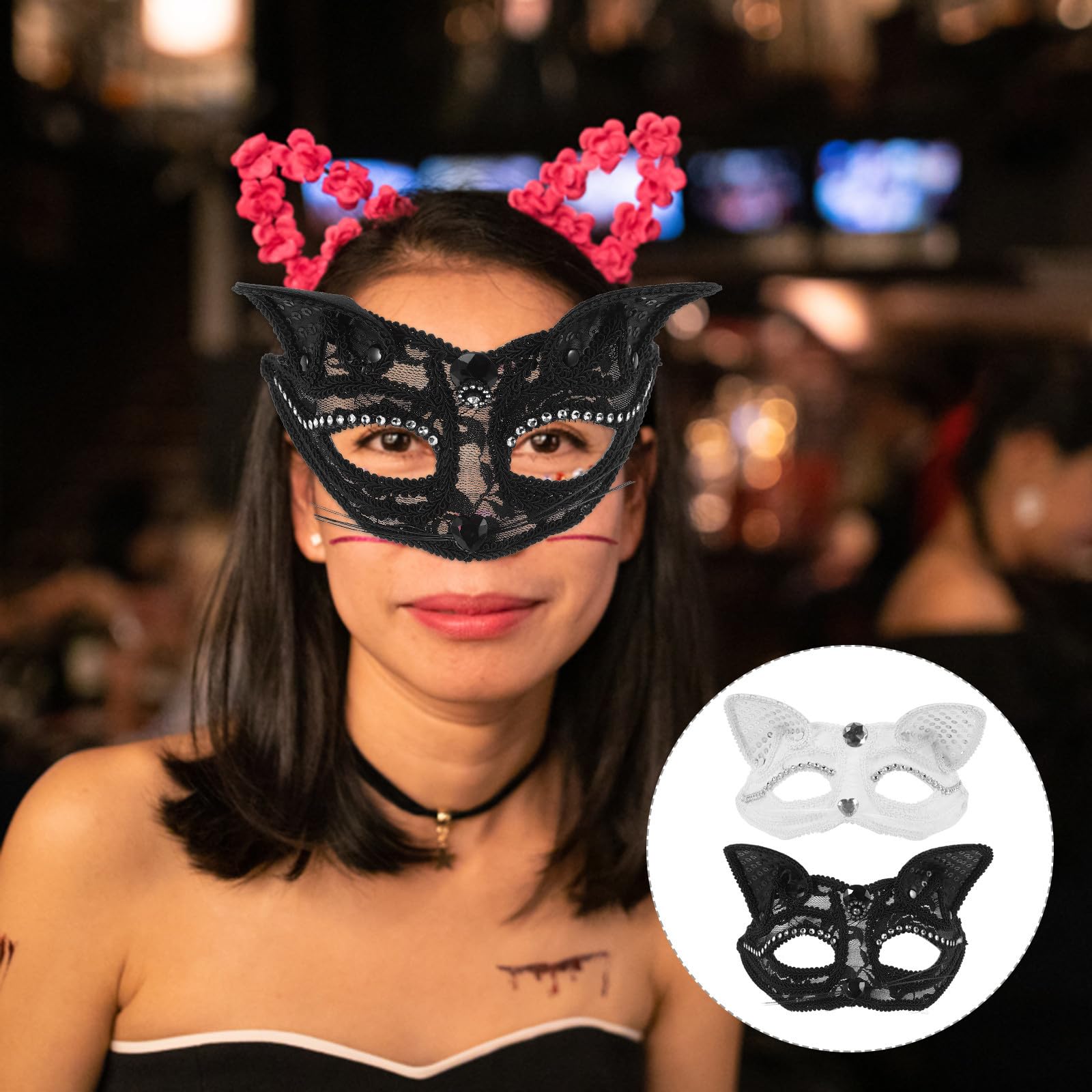 TOYANDONA 10 Unidades Máscara de Animal Decorativa Ligera para Cosplay y