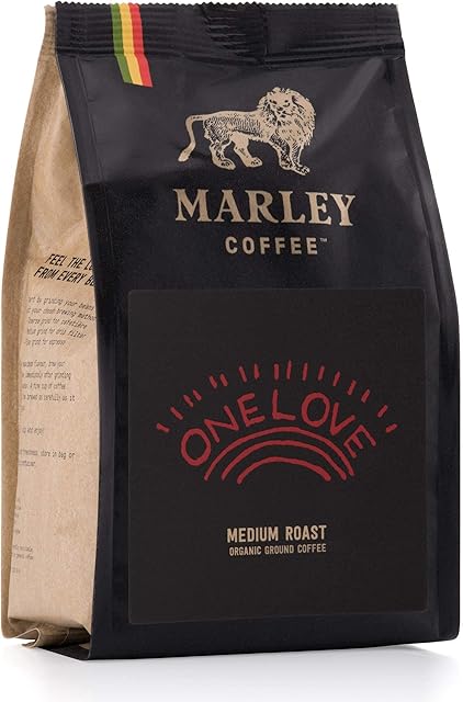 One Love Medium Roast, Organic Ground Coffee, Marley Coffee, from The Family of Bob Marley, 227g