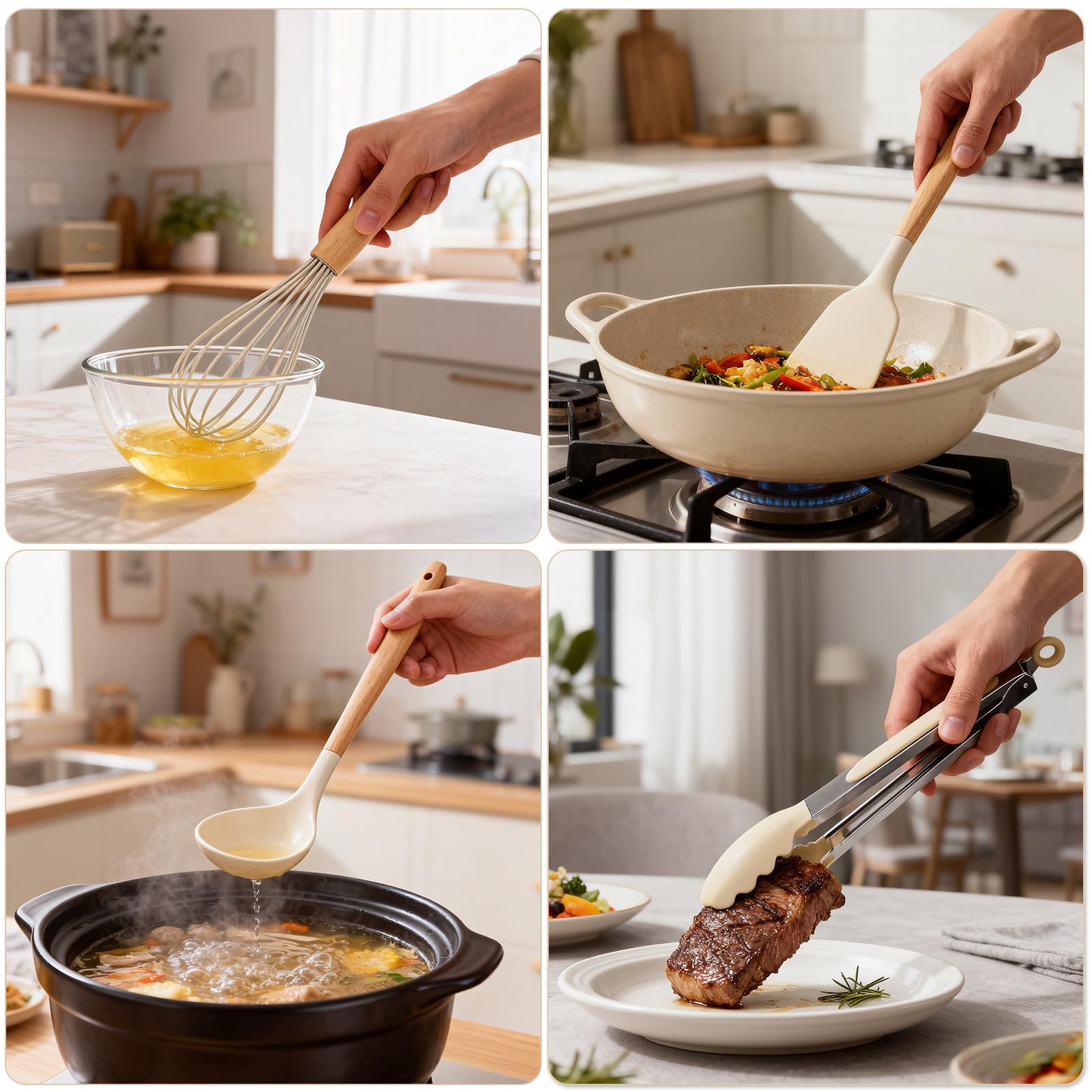 Silicone Cooking Utensil Set - 12 Piece -8 Silicone Cooking Utensil Set - 12 Piece -8