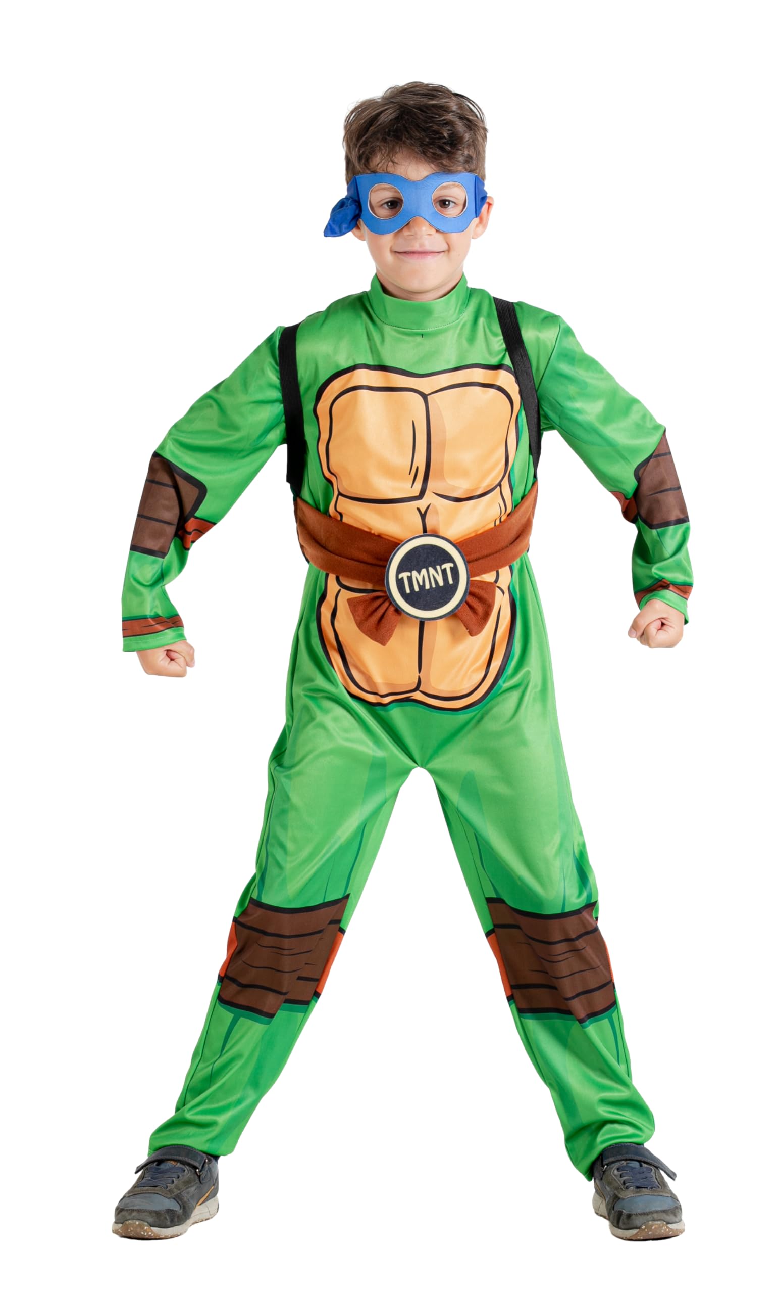 Ciao- Tartaruga Ninja Turtles costume travestimento bambino originale TMNT Teenage Mutant Ninja Turtles con guscio imbottito e mascherina intercambiabile
