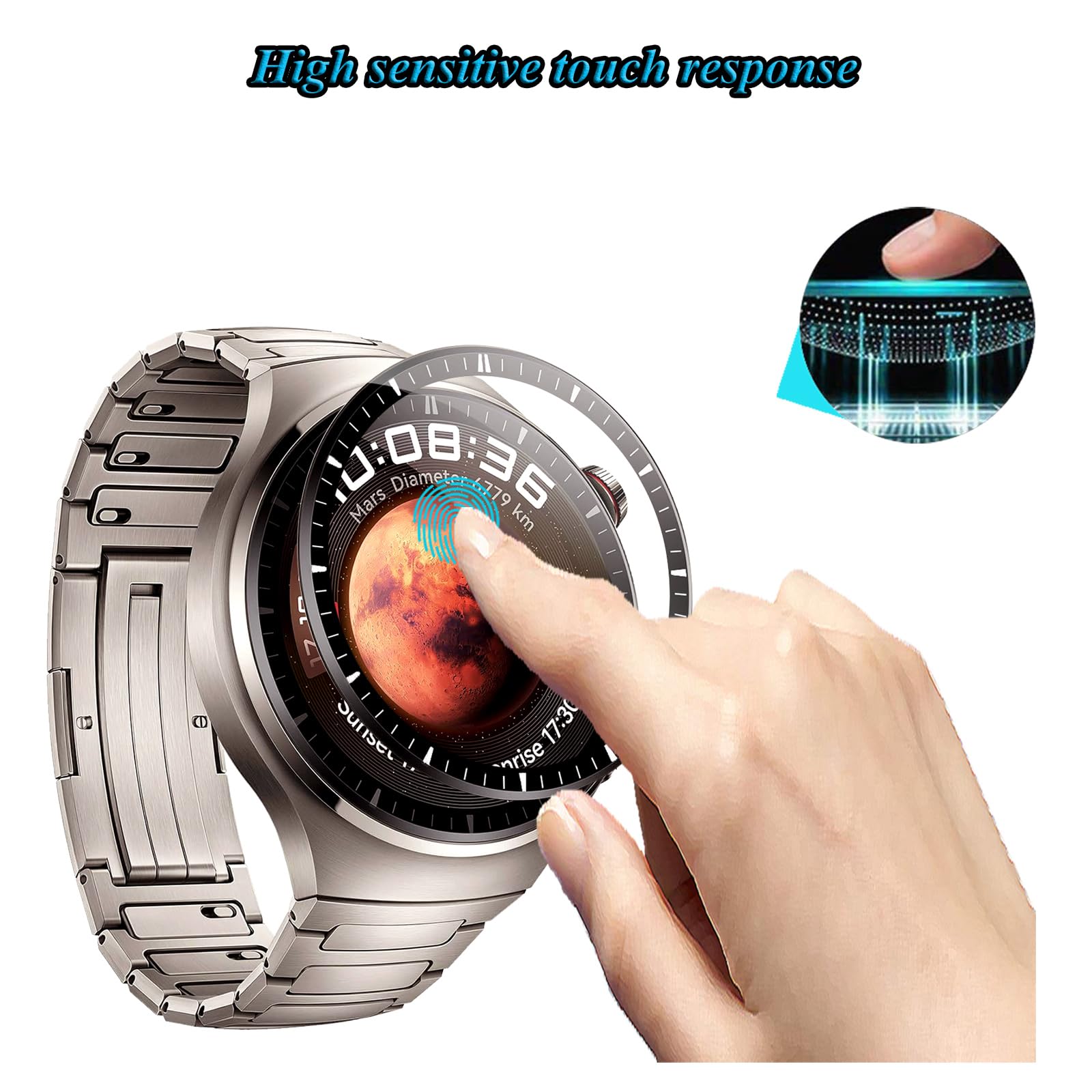 Akancy [4 Pezzi Pellicola salvaschermo Compatibile con Huawei Band 8