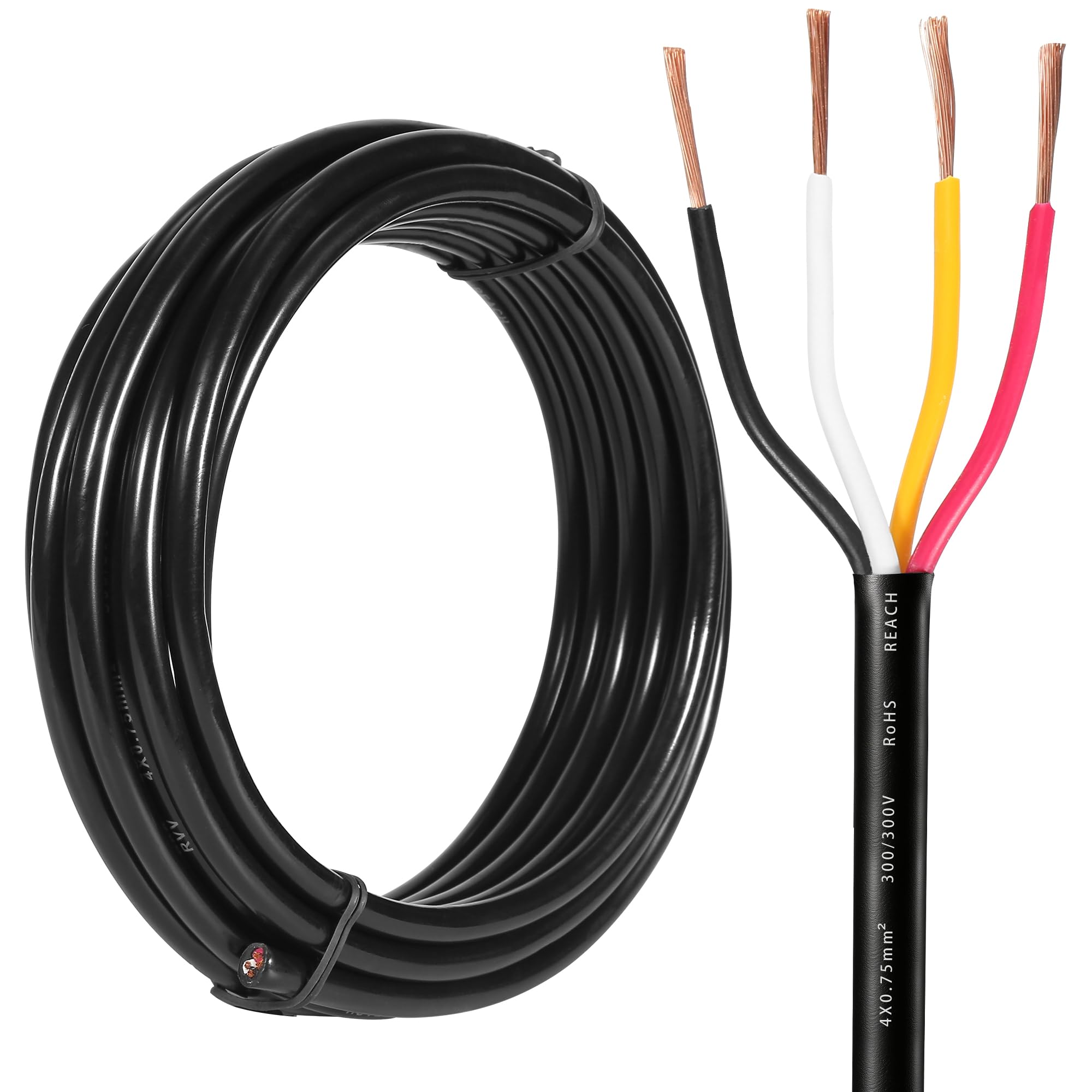 4-żyłowy kabel do przyczepy samochodowej 10 m, kabel samochodowy 4-żyłowy do oświetlenia przyczepy, tylne światła, 4-biegunowy kabel do przyczepy samochodowej FLRYY, kabel elektryczny 0,75