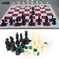 Vista 5 de VBESTLIFE 32 piezas de ajedrez, piezas de ajedrez solo 2.520 in M/2.953 in L Figuras de ajedrez juego de ajedrez piezas de estatuilla de repuesto