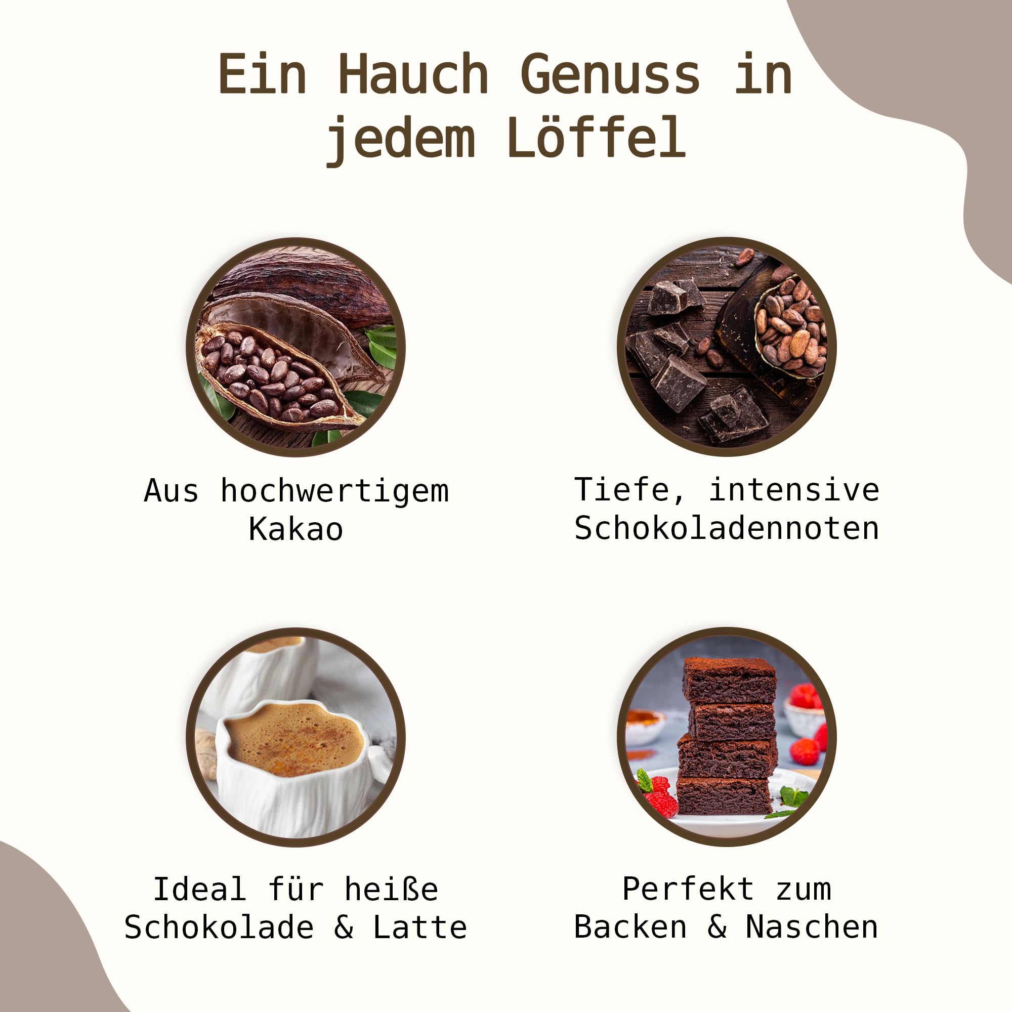 Cacao crudo biologico non zuccherato in polvere dal Perù | 100% naturale | Cacao crudo in polvere… (400 g)