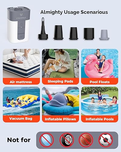 Miniatura 9 de ETENWOLF Bomba de globo eléctrica P600 y bomba de aire AIR 5