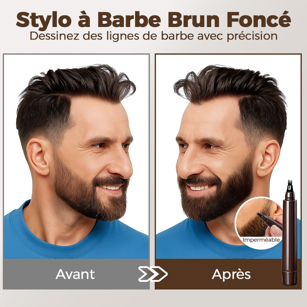 Bledras Kit Barbe Homme 13 en 1, Coffret Barbe Homme avec Huile à Barbe, Shampoing à Barbe, Crème à Barbe, Crayon à Barbe, Ciseaux à Barbe, Brosse à Barbe, Peigne à Barbe, Rasoir, 5 Lames de Rasoir