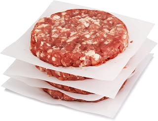 New Star Foodservice 1029048 Non-Stick Wax Patty Paper, 5.5" x 5.5", Set of 1000, Made in USA