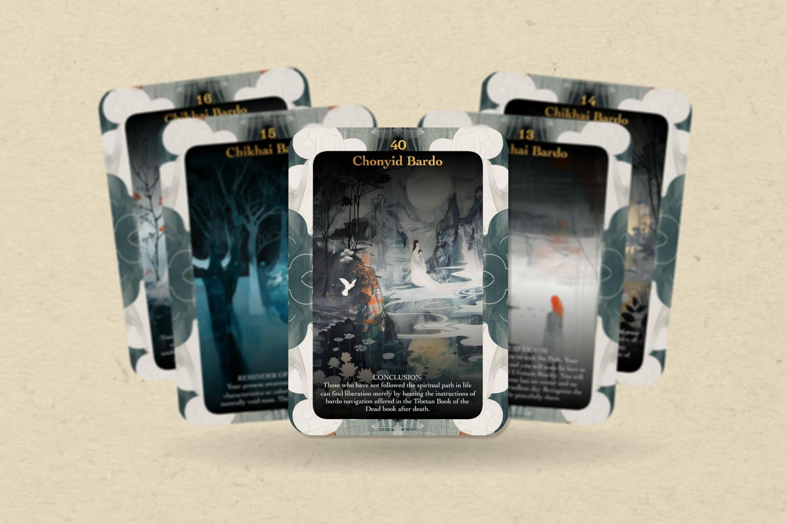 Ibiza Tarot The Tibetan Book of The Dead - Book 1 Card Deck | Spiritual Wisdom & Meditation Cards by Jeff Carreira - 80 Oracle Cards