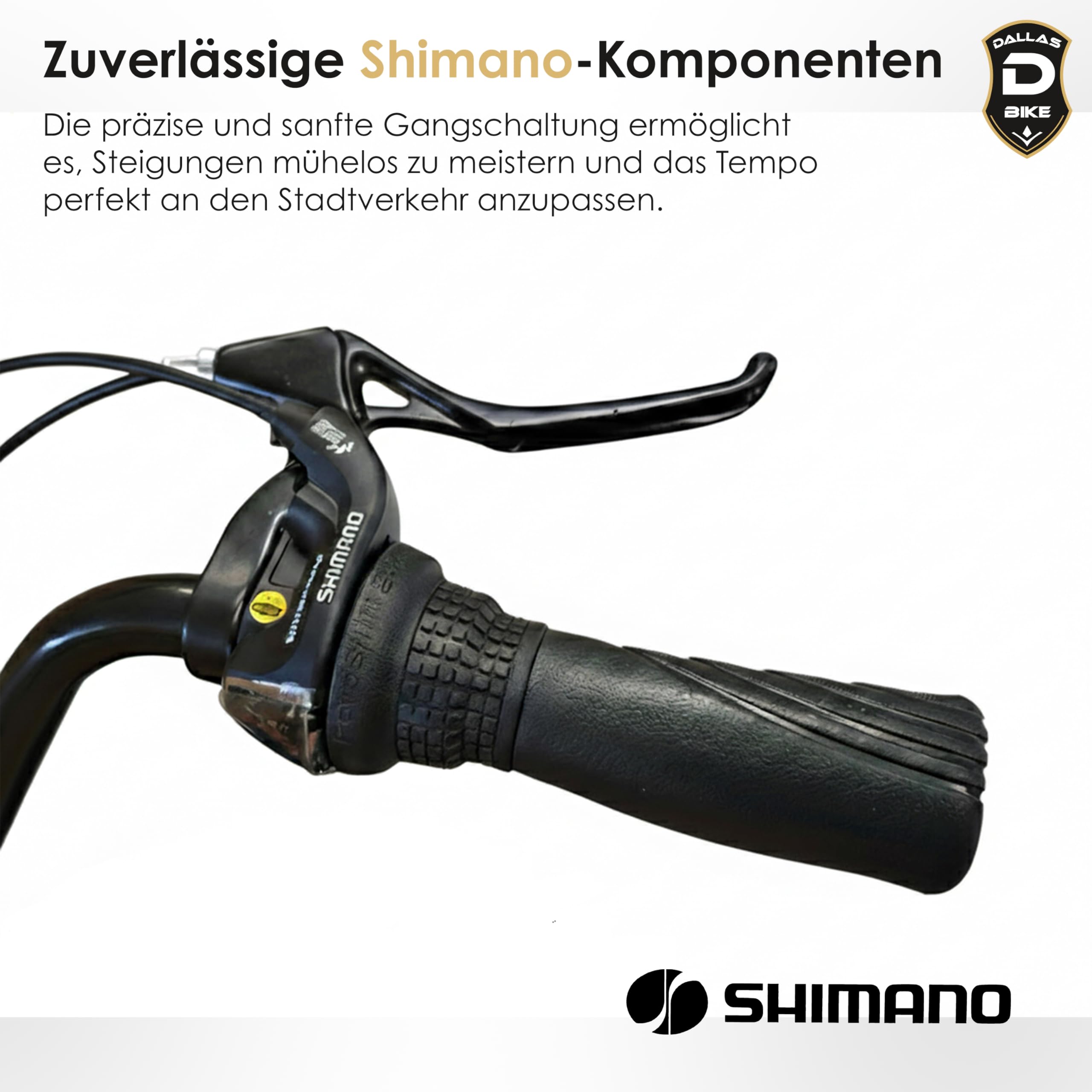 Fahrrad 28 Zoll - Bequemes Trekkingrad für Damen und Herren - mit 7-Gang Shimano Schaltung - Robustes Herrenfahrrad mit Stahlrahmen - Cityrad - Dallas City Trekking - Schwarz
