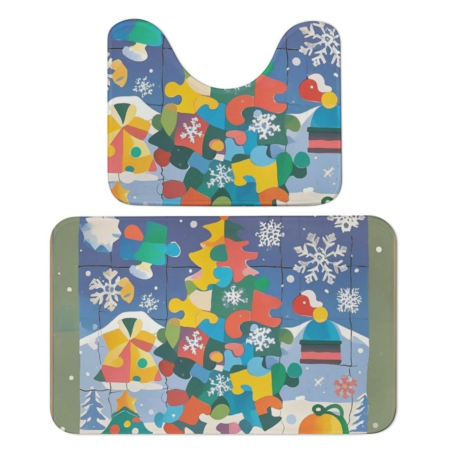 Tapis de bain absorbant pour éviter les sols mouillés et glissants lot de 2