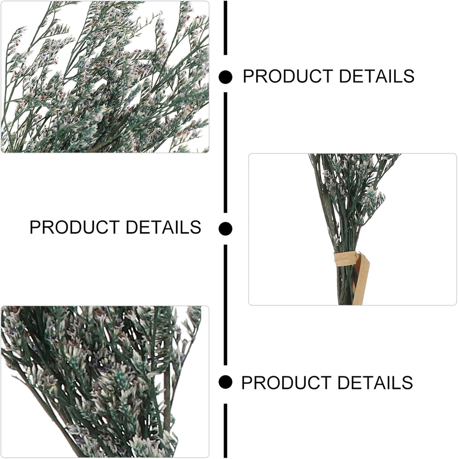 3 Bunches Dried Gypsophila Bouquet Small Flower Vase Decoration with Long Storage Time and Easy to Carry for Holiday and Outdoor Decoration