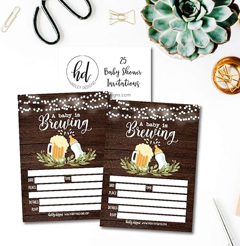 Miniatura 5 de Hadley Designs 25 invitaciones para baby shower, invitación Coed Sprinkle para niño o niña, revelación de género neutro, linda tarjeta impresa de