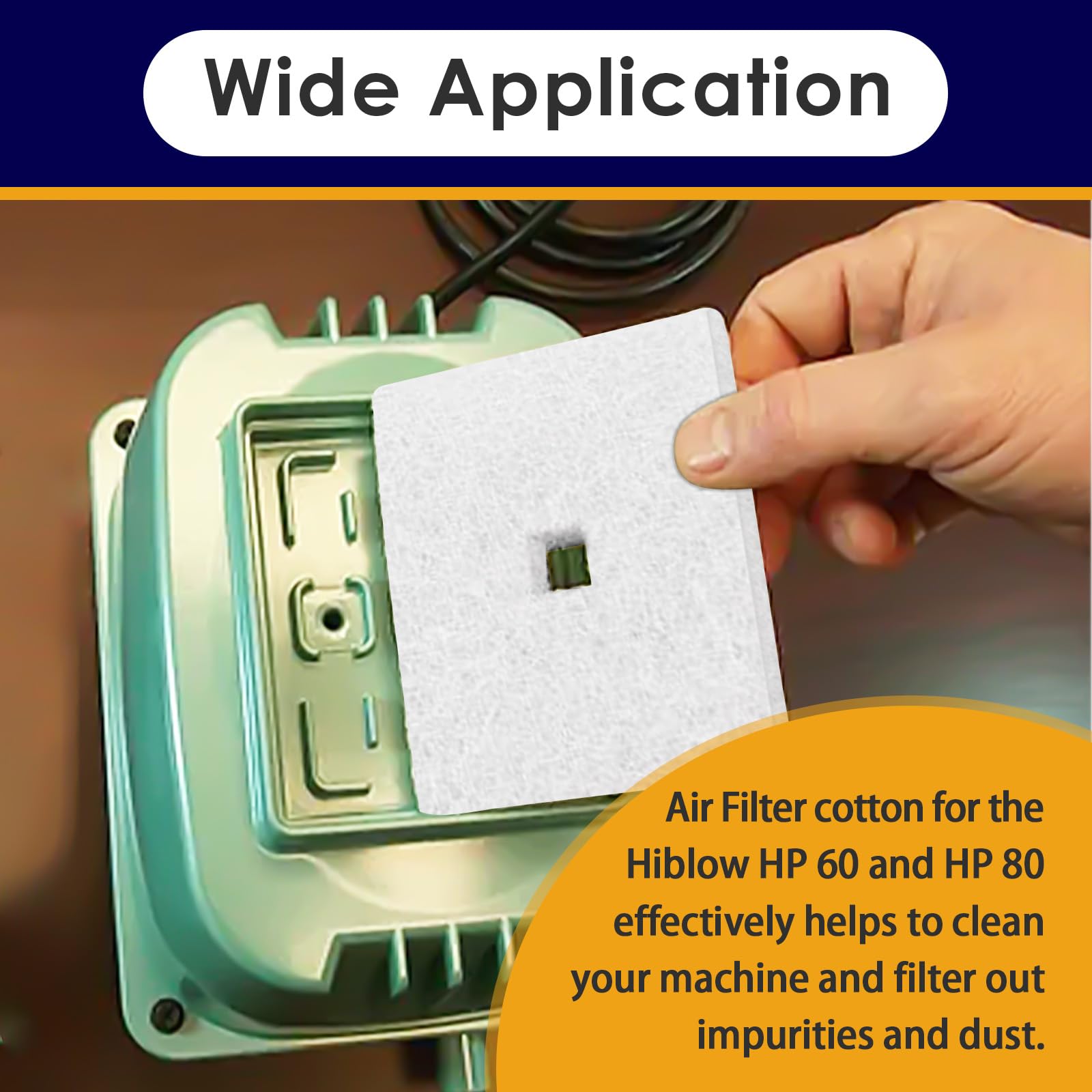 Lot de 10 filtres à air de bassin compatibles avec pompe à air septique Hiblow HP-80-0110 - Accessoire pour kit de reconstruction Hiblow 80 - Filtre à air de rechange pour filtre Hiblow hp 60 et hp 80