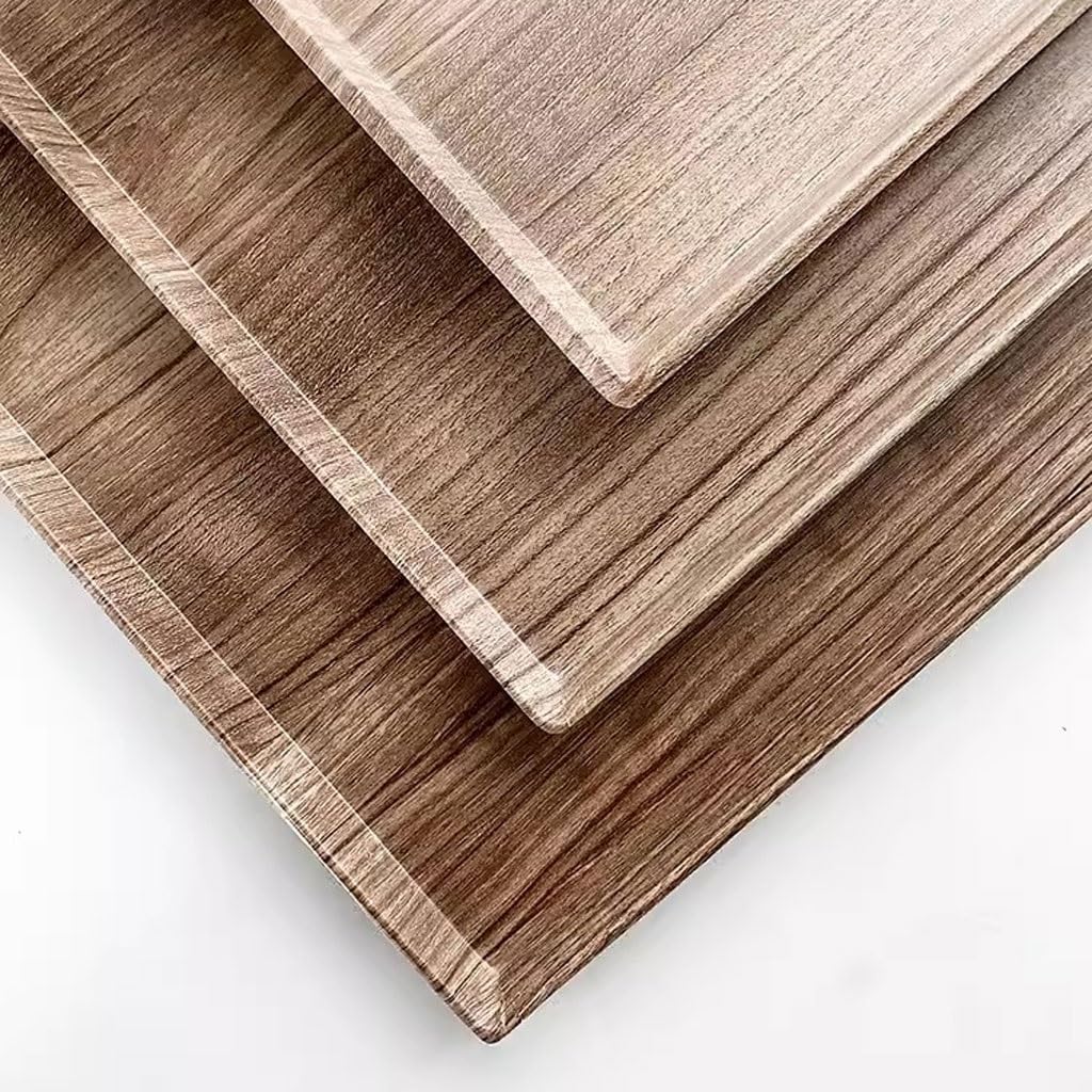 Bandejas Servir Comida Bandeja de Madera imitación for el hogar, Bandeja té Rectangular, Comedor for Servicio cafetería y Restaurante Mesa Cama | B
