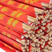 NaFurAhi 60 Pairs Premium Disposable Bamboo Chopsticks - Pre-Separated, Sleeved, Smooth & Eco-Friendly