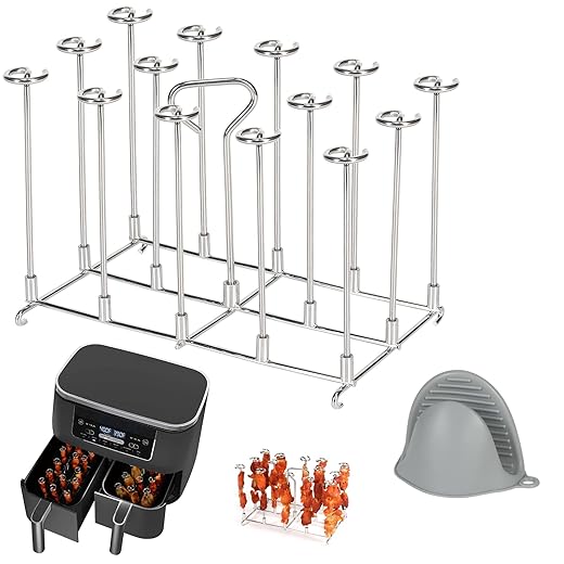 BYKITCHEN Stainless Steel Skewer Stand for Ninja Dual