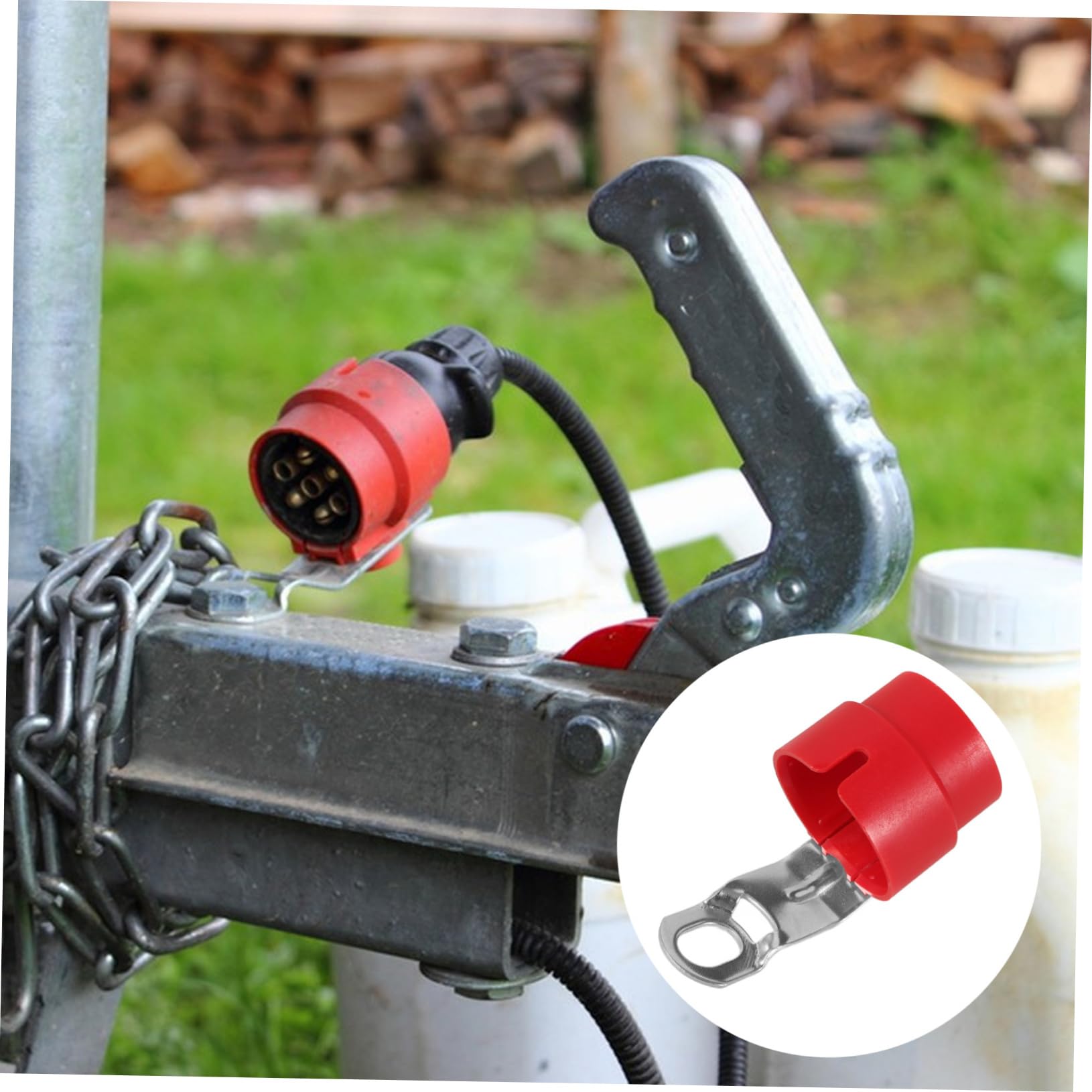 iplusmile 5stücke Poliger Anhängerstecker Roter Steckeradapter Polige Verkabelung Installieren Robuste Konstruktion Für Und