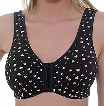 Gemm Post Surgical Bras for Women - Front Fastening - Non Wired - Cotton Comfort Bra for Large Busts B-DD