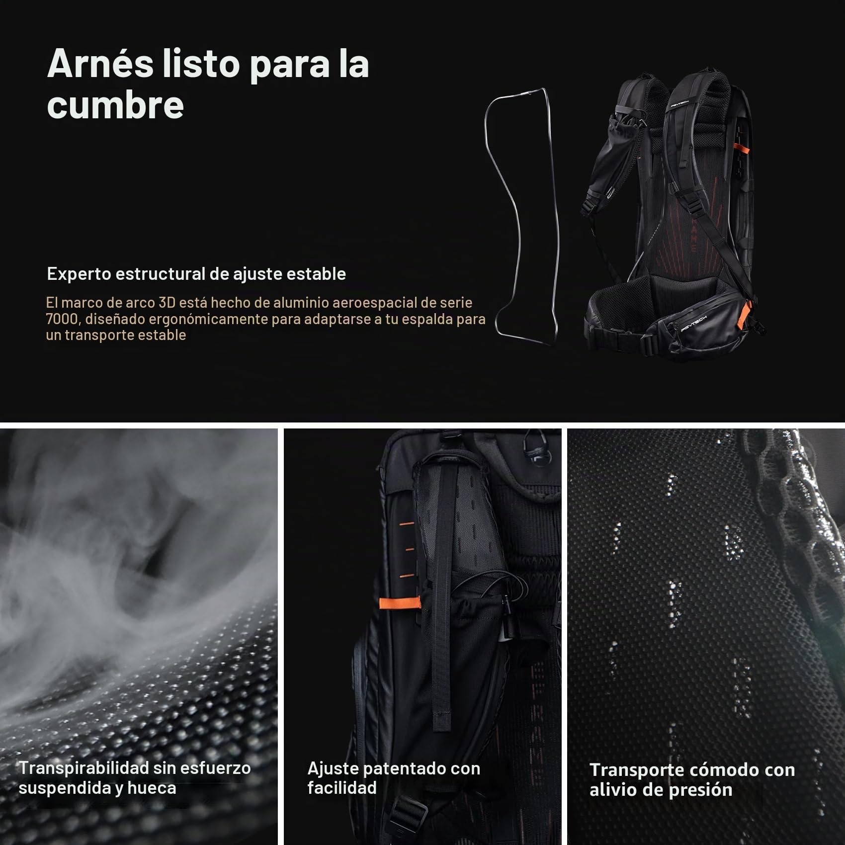 PGYTECH OnePro Flex 30L-50L Mochila + Funda para Cámara Tamaño M, Mochila Fotografia Profesional Compatible con Cámaras y Lentes DSLR/SLR/sin Espejo, Mochila Trekking para Cámara Portátil
