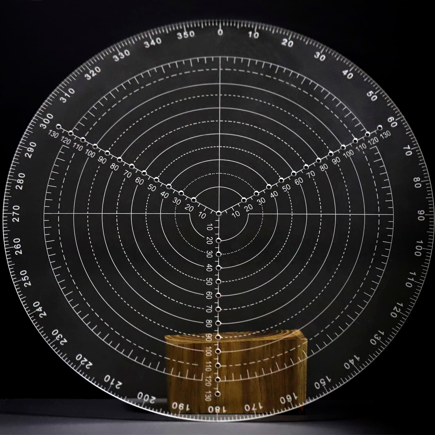 Round Circle Center Finder Compass Tool 300mm/11.8 Inch for Wood Turners Bowls Lathe Work Clear Acrylic for Handicrafts Handmade DIY Furniture Making