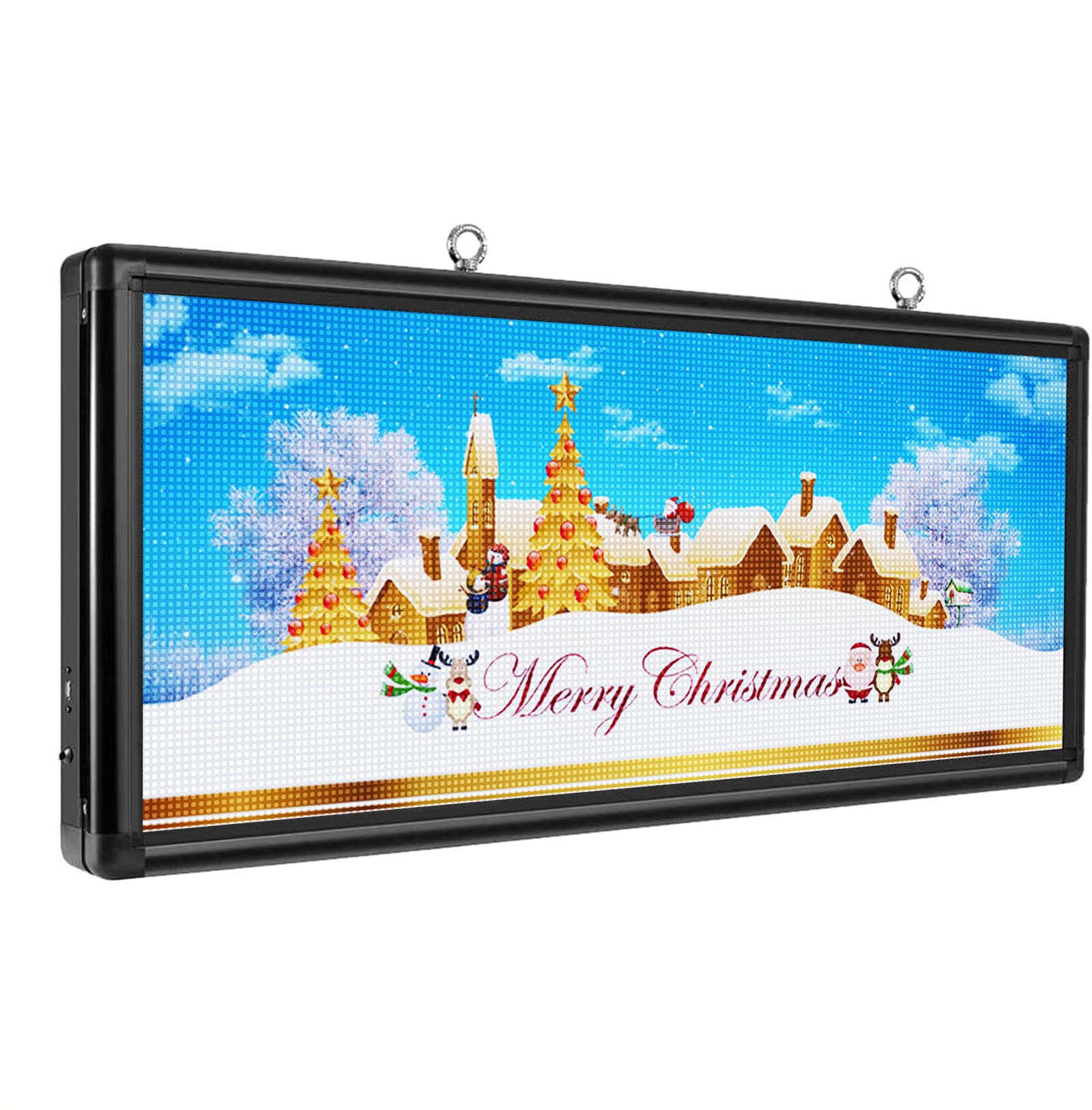 Photo 1 of P6 Programmable LED Sign 40" x 18" for Outdoor WiFi+USB LED Scrolling Message Board with High Resolution Support Texts, Images& Video with Waterproof IP45 40"x18"
