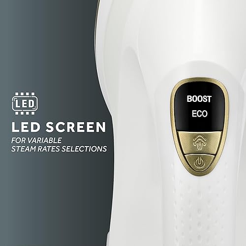 Miniatura 3 de Sunbeam EliteSteam - Vaporizador digital y plancha de 1700 W, suela de acero inoxidable, tanque de agua de 6.8 fl oz, vapor variable, calentamiento