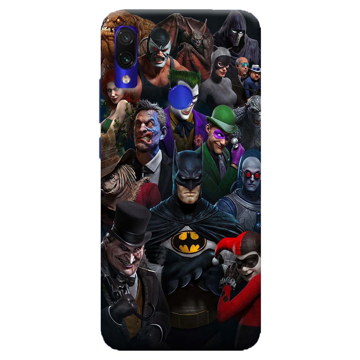 PrintLineRedmi Note 7s Back Cover Design Pattern Hard Printed Lightweight Slim Case (Justice League Heroes Pattern)