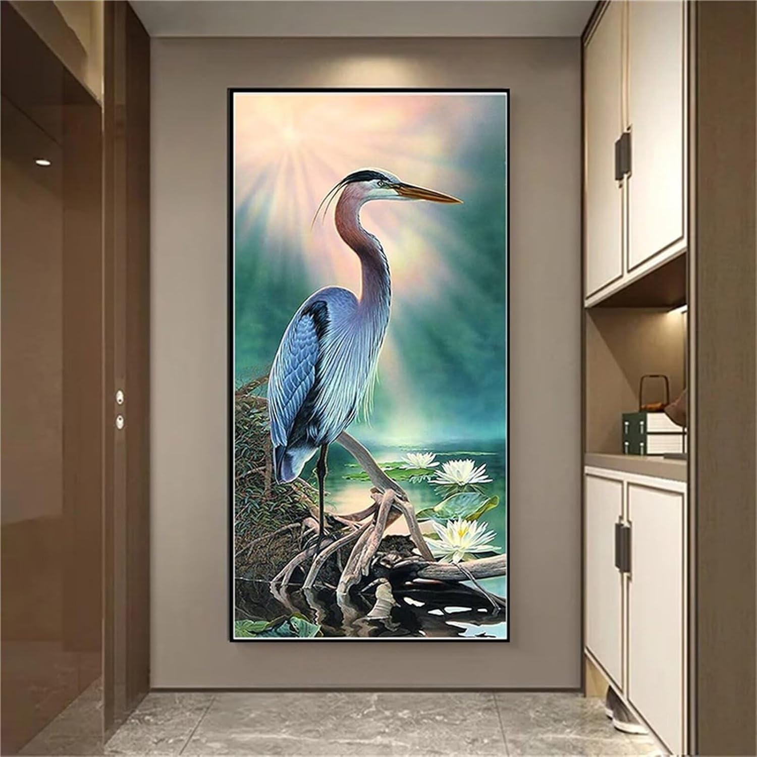 Pelican Bird Diamond Painting Large 130x65cm Diamond Art Full Square Drill Diamond Dots Paint by Numbers Gem Crystal Arts & Crafts Supplie for Home Wall Art Painting Canvas Decor 52x26in W-7826
