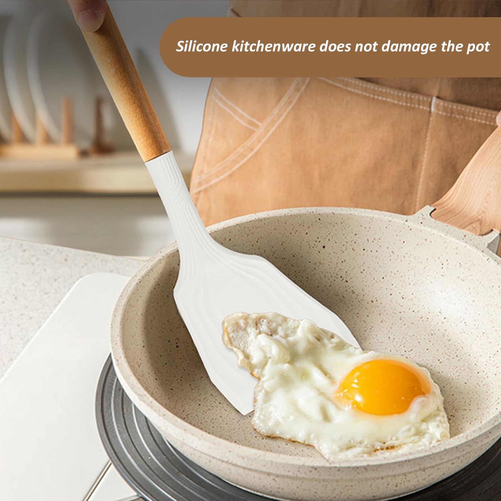 12 Stück Küchenhelfer Set, Silikon Küchenutensilien Set, Antihaft Hitzebeständiger Holzgriff Kochbesteck Mit Utensilienhalter, Silikonspatel Kochgeschirr Set, Spülmaschinengeeignet,Purple
