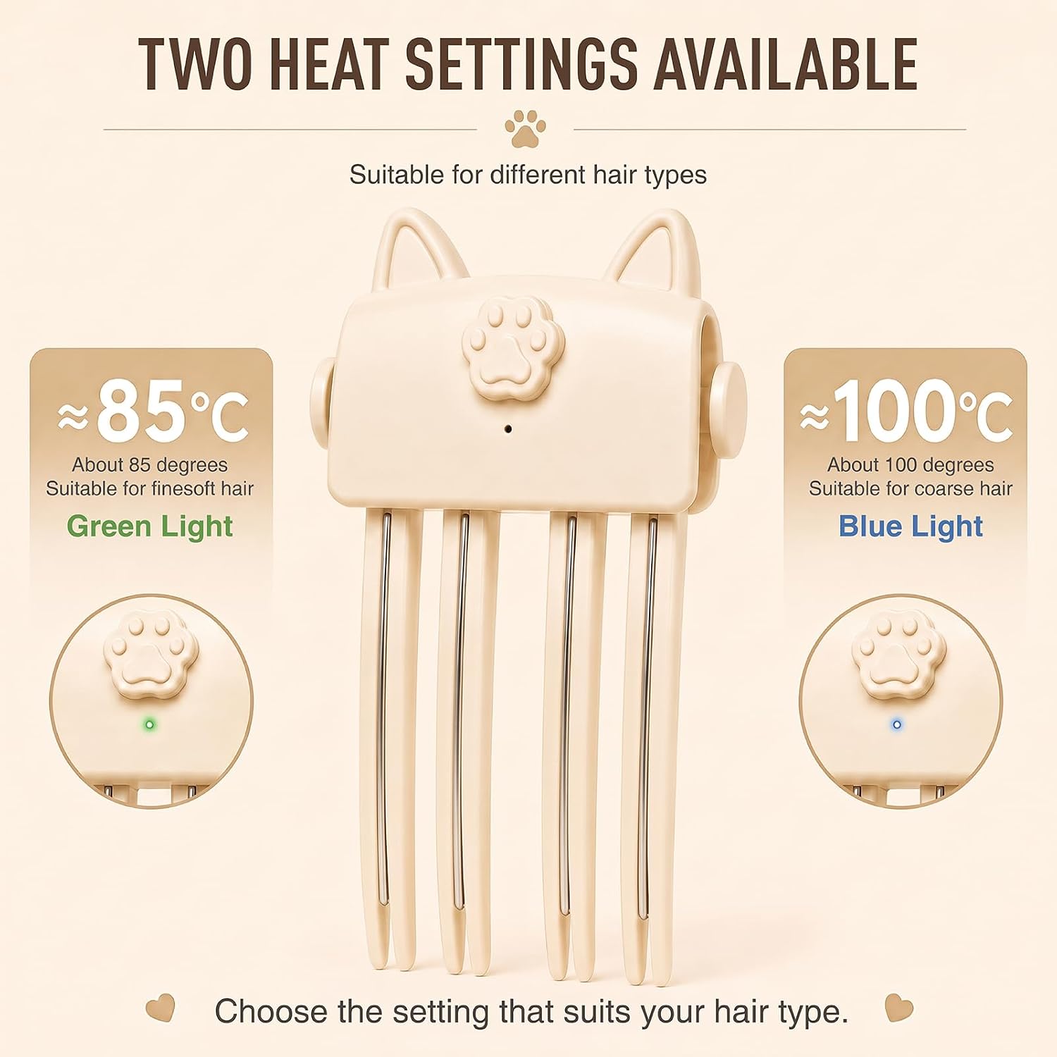 Root Volumizing Heating Comb, Root Lifter Comb for 3-Min, 2pcs