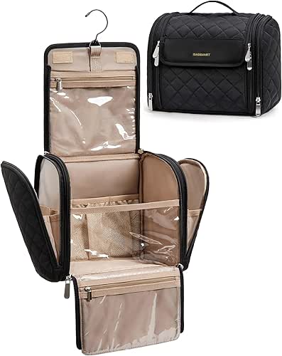 BAGSMART Makeup Bag for Women with Hanging Hook - Portable